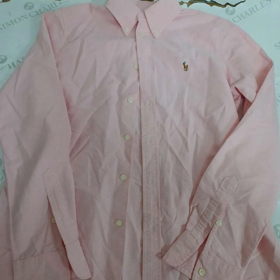 RALPH LAUREN PINK CUSTOM FIT SHIRT - MEDIUM