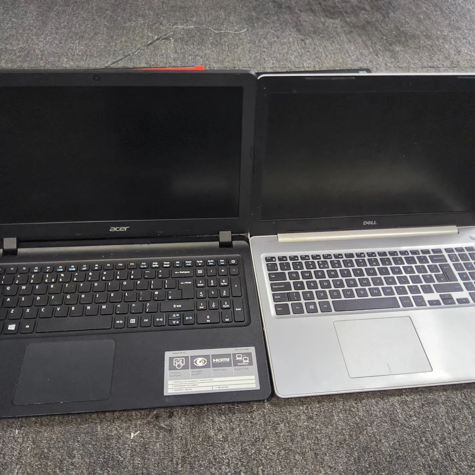 LOT OF 6 ASSORTED UNBOXED LAPTOPS TO INCLUDE DELL, TOSHIBA AND ACER