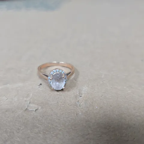 KUNZITE AND DIAMOND RING