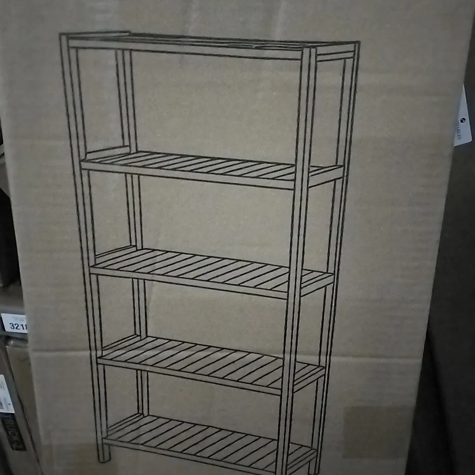 BOXED NEO BAMBOO RACK CLOTHES WITH STORAGE SHELF