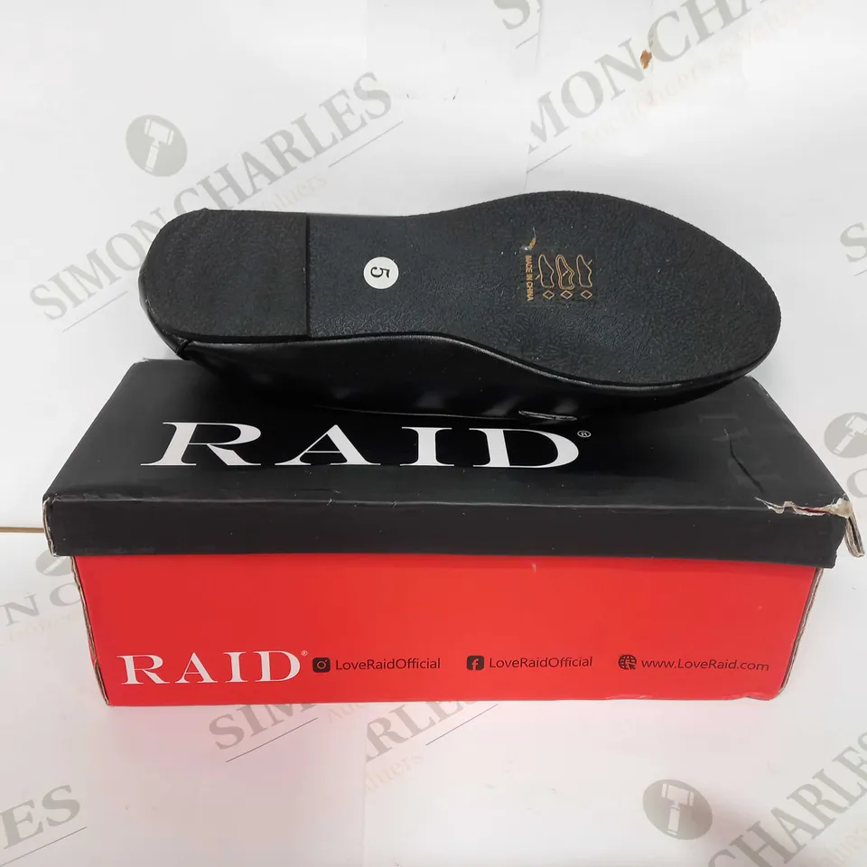 RAID WIDE FIT LIVIAH BLACK LEATHER - UK 5 