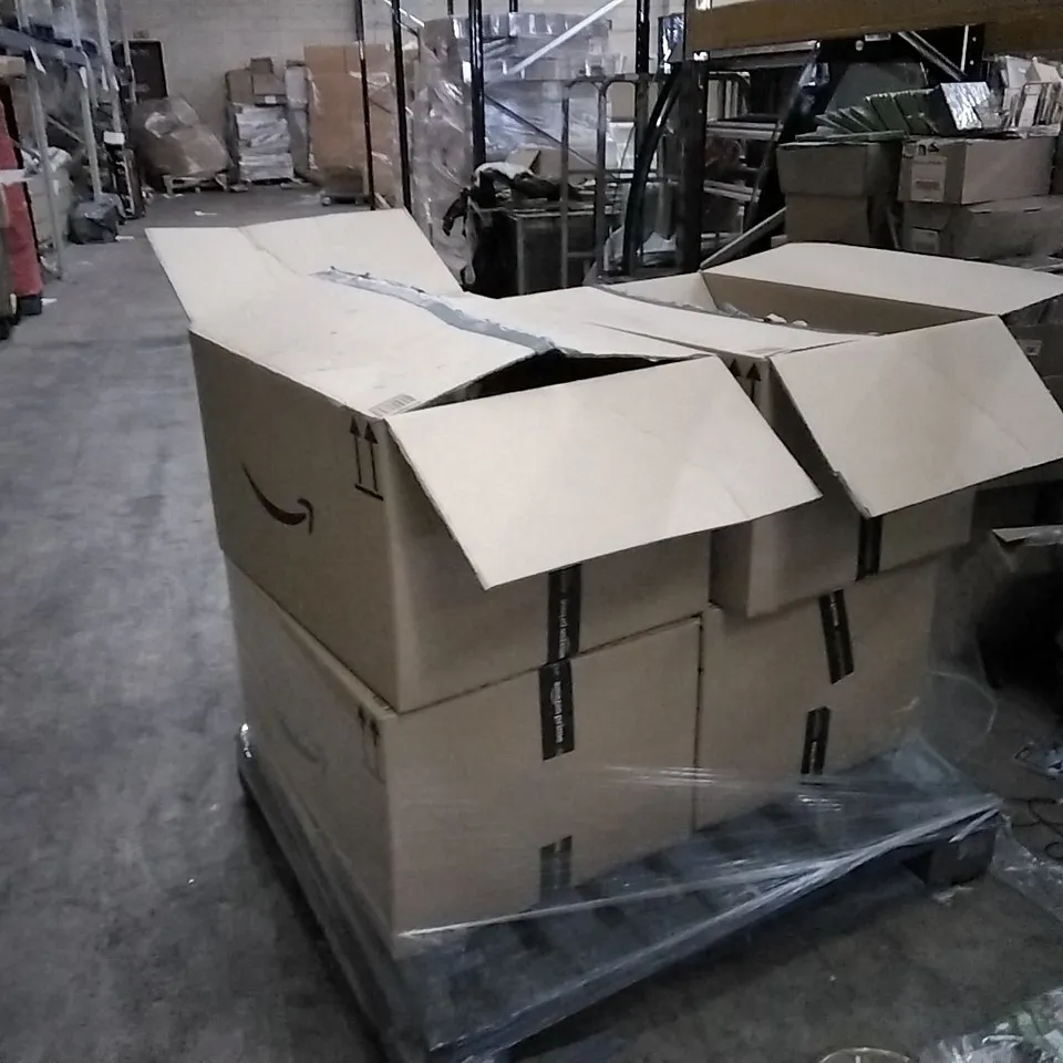 PALLET OF ASSORTED ITEMS INCLUDING SCOVILLE NEVER STICK FRYING PAN, ROYALRAUL&CO REUSABLE BEESWAX WRAP, AMOUR INFNI 12 SET NAPKINS, AMOUR INFINI DISH CLOTH, SKIN TAG REMOVAL KIT, 3 WAY SOIL METER