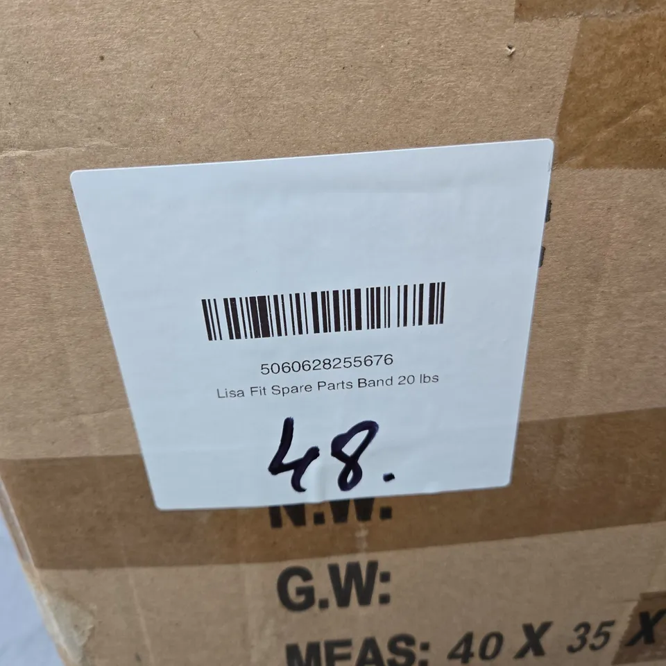 BOX OF APPROXIMATELY 40 LISA FIT SPARE PARTS BAND 20LBS/9.1KG – PINK FABRIC RESISTANCE BANDS