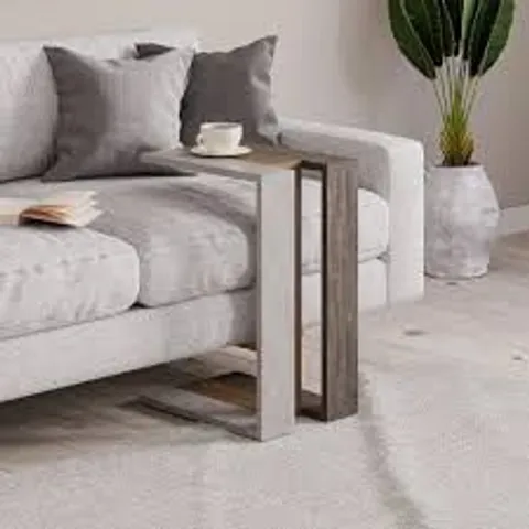 BOXED MUJU MODERN C SHAPE TABLE - LAGINA, HITIT, DARK COFFEE 