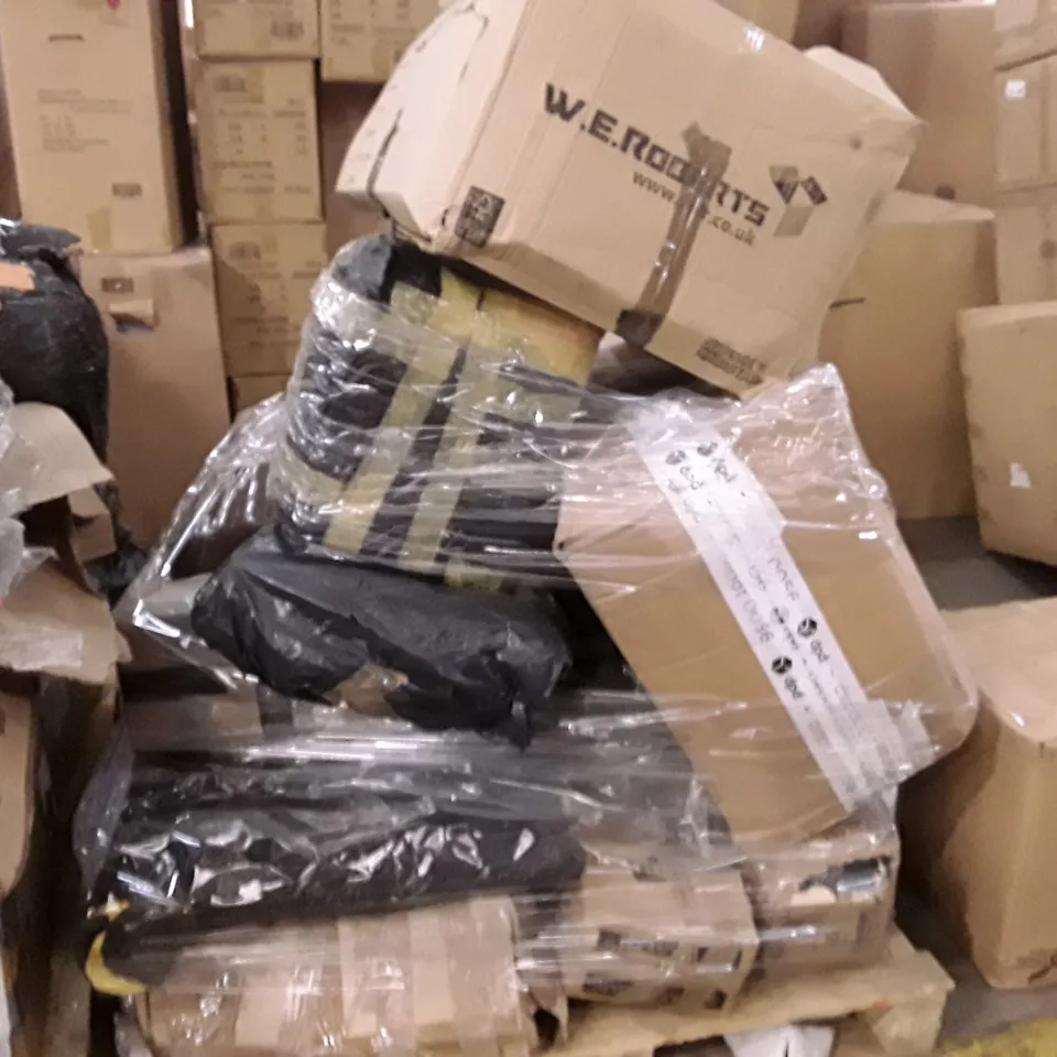 PALLET OF ASSORTED HOUSEHOLD GOODS AND FURNITURE PARTS