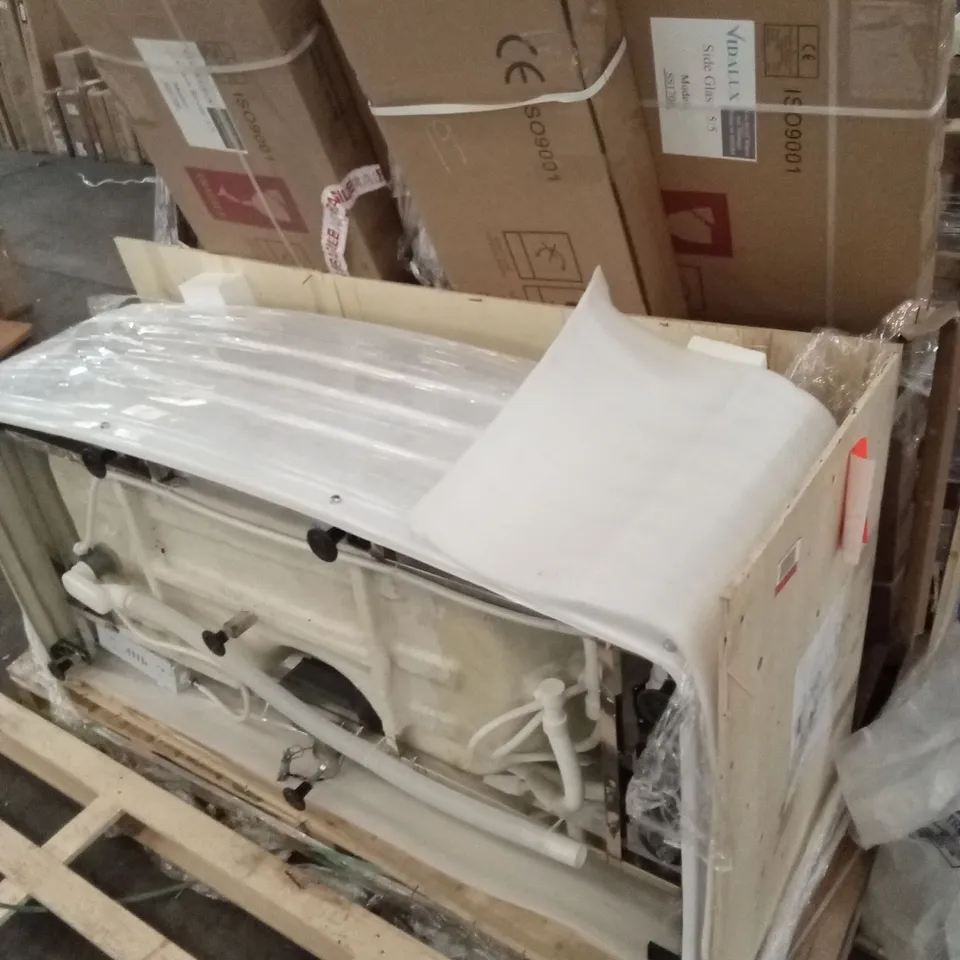 VIDALUX RECTANGULAR STEAM SHOWER-BLUETOOTH AND TOUCH CONTROL PANEL WHIRLPOOL BATH 1700 X 850 - BLACK RRP £1699