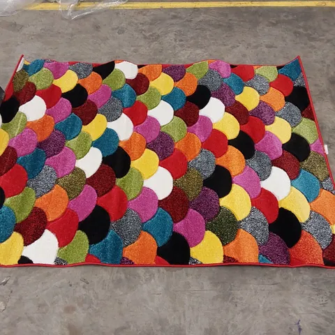 NOBLES LOOPED/HOOKED MULTI-COLOURED RUG // 120 X 170CM