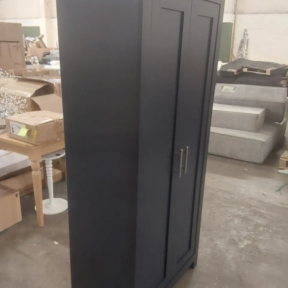 NAPANOCH 2 DOOR WARDROBE FINISH: NAVY