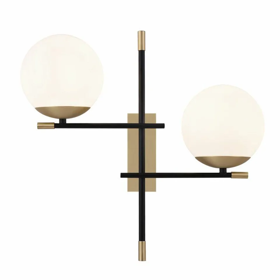 BOXED RHEA 2 LIGHT ARMED SCONCE
