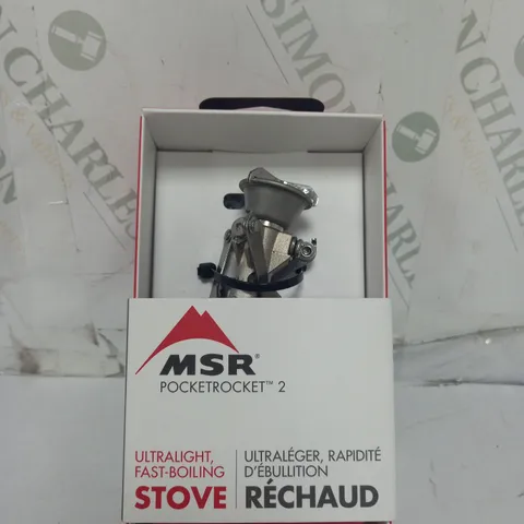 MSR POCKETROCKET ULTRA FAST BOILING STOVE IN RED