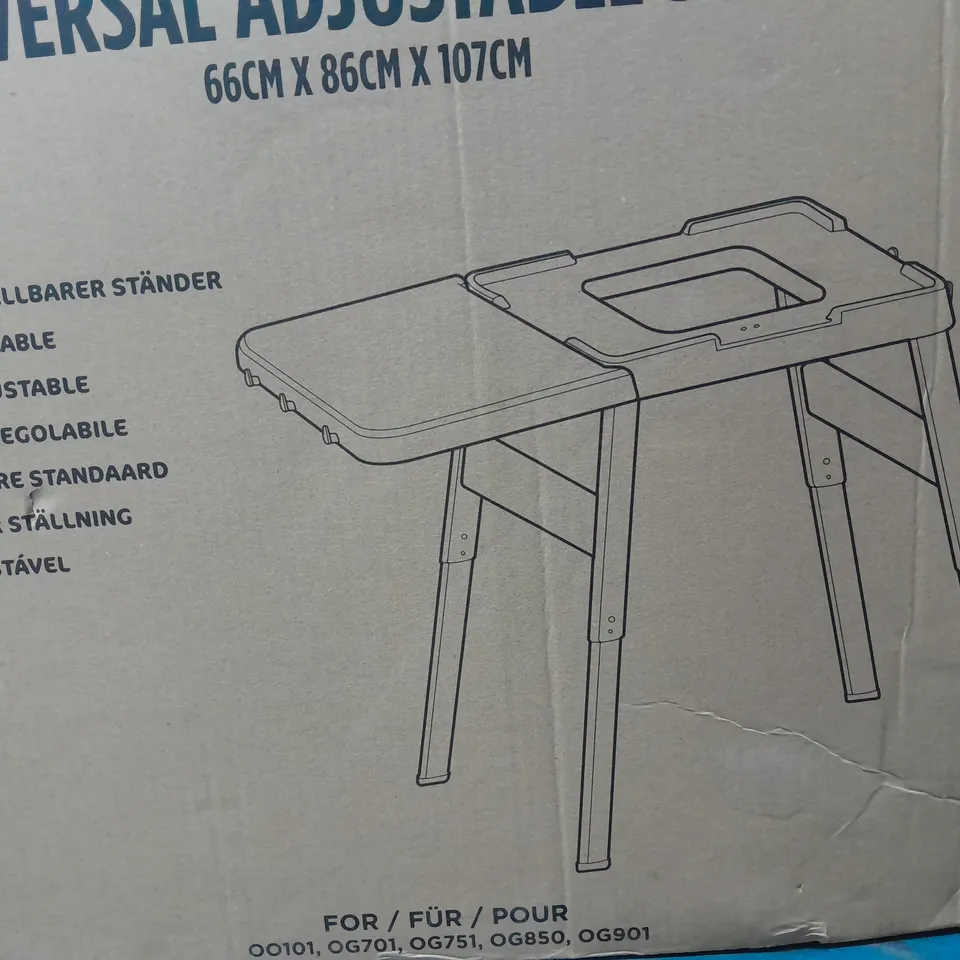 BOXED NINJA WOODFIRE UNIVERSAL STAND IN BLACK 66CM  X 86CM X 107CM - COLLECTION ONLY