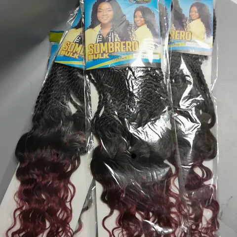 LOT OF APPROX 6 OLIVIA COLLECTION SOMBRERO BULK LONG WIGS
