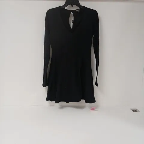 PRETTYLITTLETHING BLACK LONG SLEEVE SKORT PLAYSUIT – UK 12