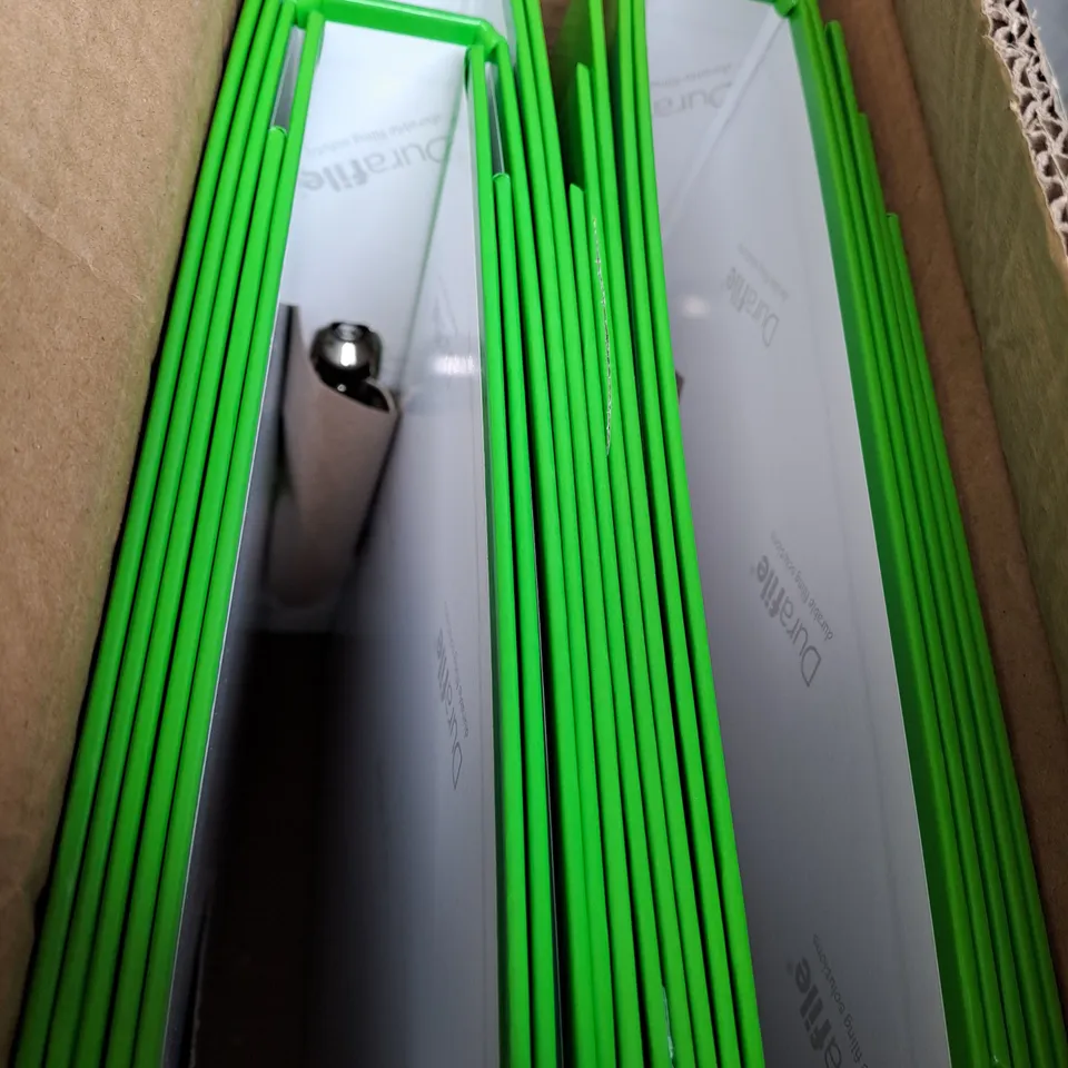 BOX OF 10 DURABLE FILE RING LIGHT GREEN BINDERS 