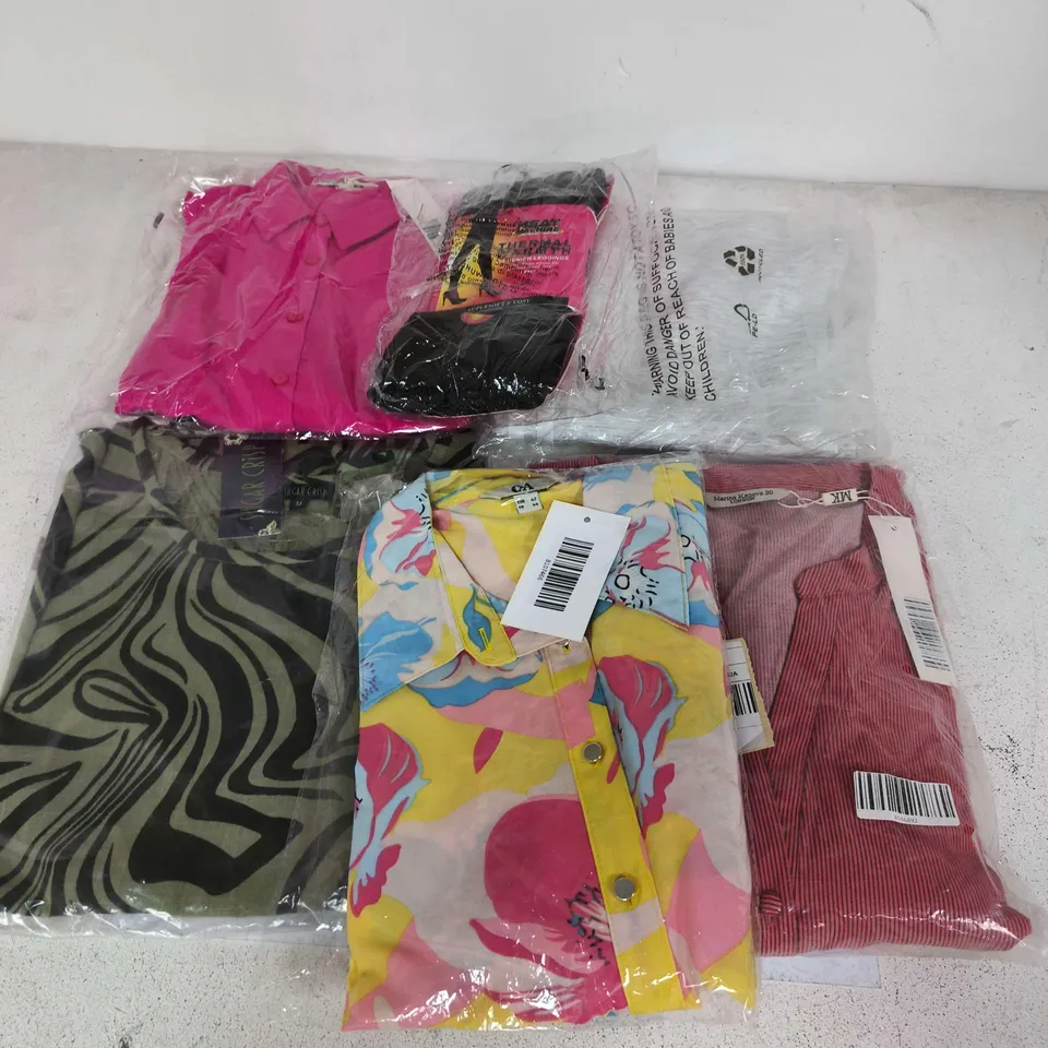 APPROXIMATELY 40 ASSORTED CLOTHING ITEMS IN VARIOUS SIZES, STYLES & COLOURS TO INCLUDE BRANDS SUCH AS MARINA KANEVA, SUGAR CRISP, C&A, ETC - COLLECTION ONLY
