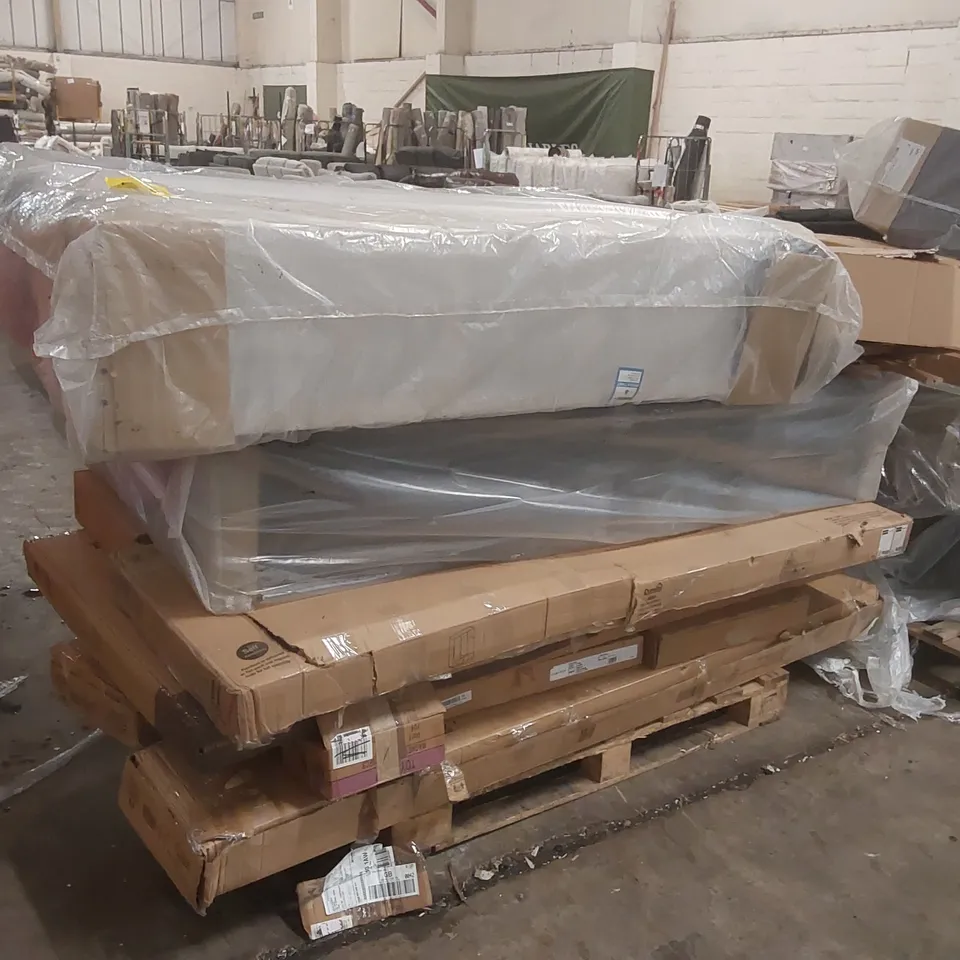 PALLET CONTAINING A LARGE QUANTITY OF ASSORTED DESIGNER FURNITURE/DIVAN BASE PARTS ECT