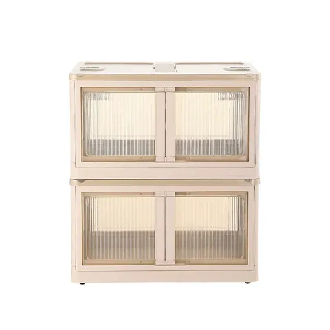SIMPLI SET OF 2 COLLAPSIBLE 66L STORAGE BOXES W/WHEELS