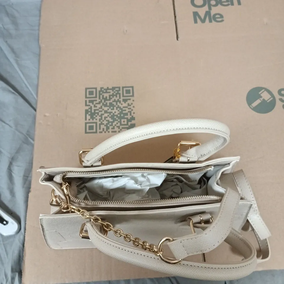 BEBE ZENIA EMBOSSED SATCHEL – LT TAUPE