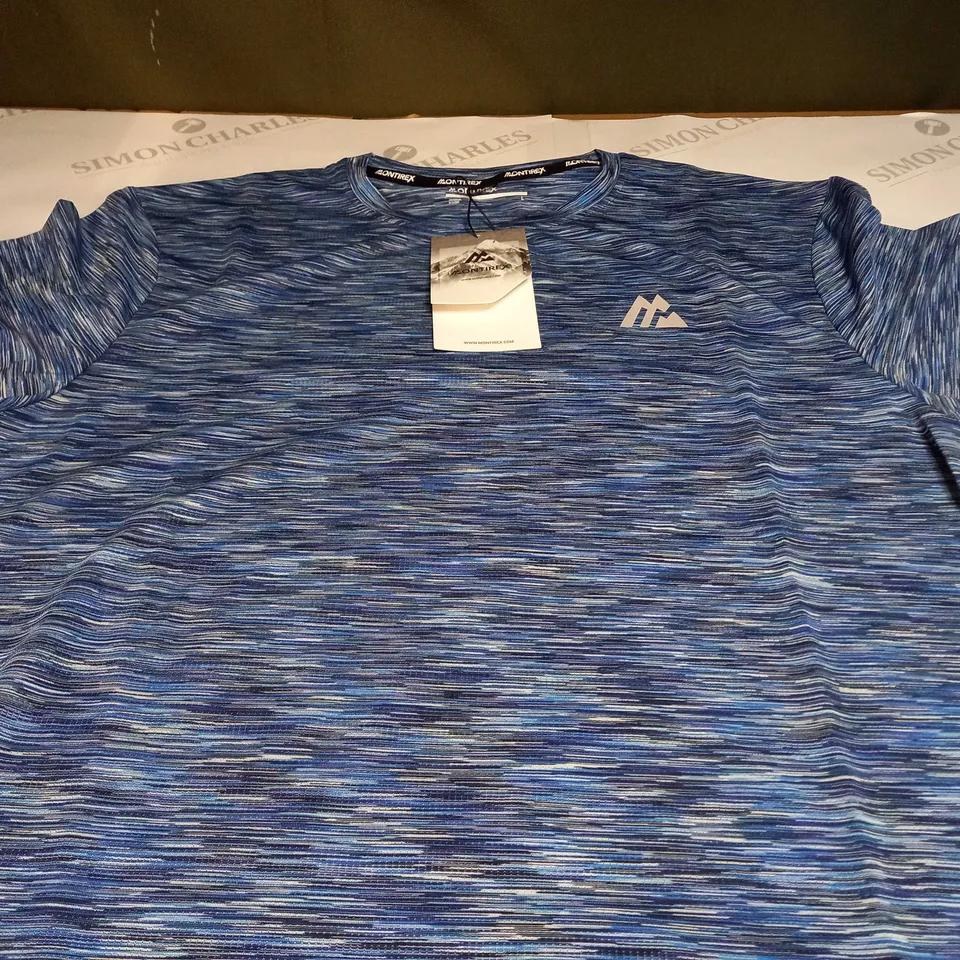 MONTIREX TRAIL 2.0 TEE IN LIGHT BLUE/MARINE BLU/MIDNIGHT BLUE/WHITE - LARGE