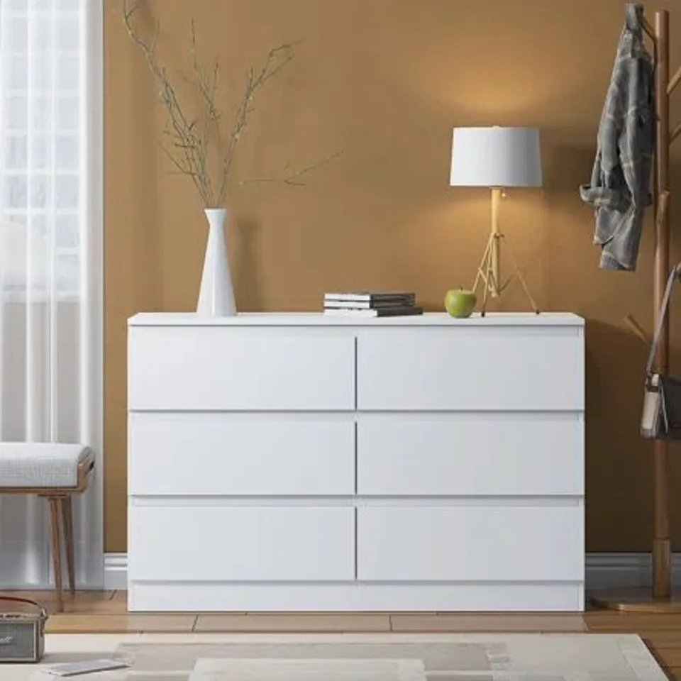 BOXED K120 CHEST OF DRAWERS WITH 6 DRAWERS (2 BOXES)