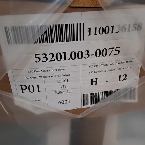 PALLET CONTAINING APPROXIMATELY 12 VITRA S50 WHITE WALL HUNG SHORT PROJECTION WC PANS - 360×480MM