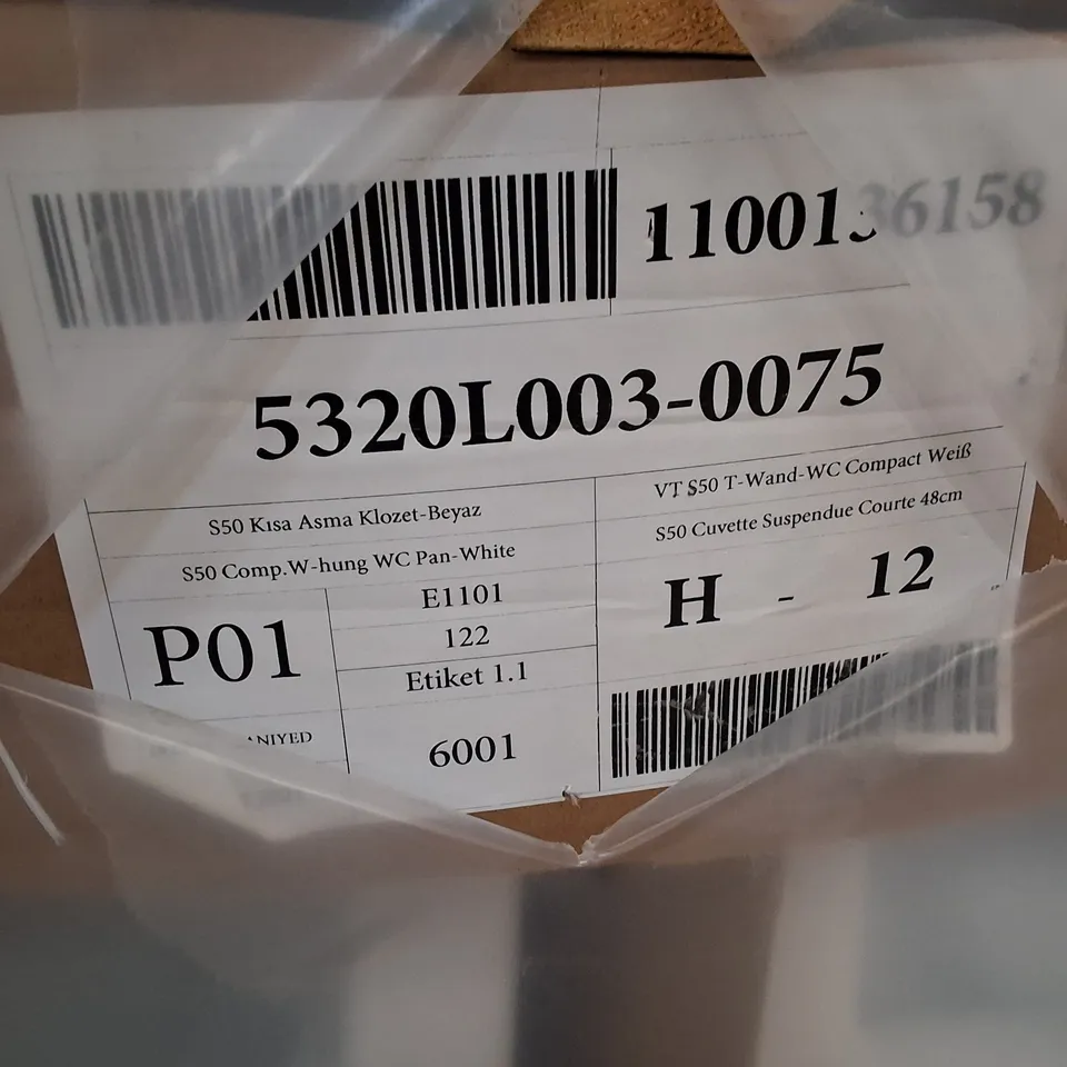 PALLET CONTAINING APPROXIMATELY 12 VITRA S50 WHITE WALL HUNG SHORT PROJECTION WC PANS - 360×480MM