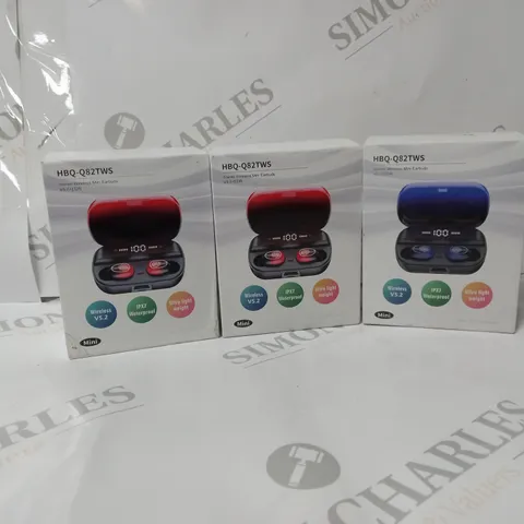 3 X WIRELESS MINI EARBUDS HBQ-Q82TWS
