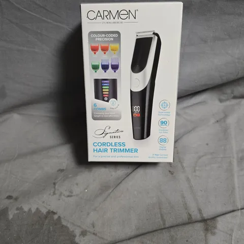 CARMEN SIGNATURE SERIES CORDLESS HAIR TRIMMER – BOXED