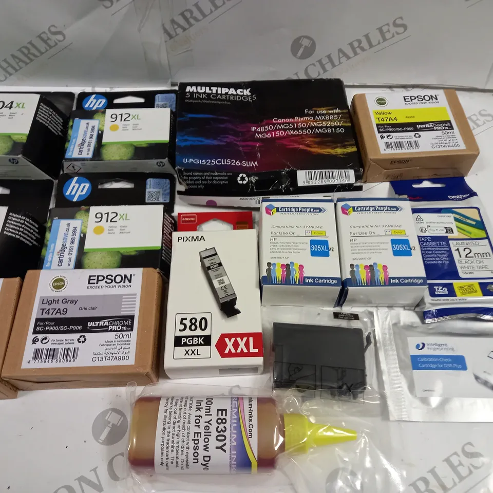 CRATE OF ASSORTED PRINTER INK CARTRIDGES TO INCLUDE HP, PIXMA AND EPSON
