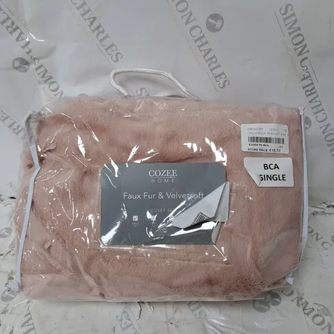 BOXED COZY HOME FAUX FUR VELVETSOFT