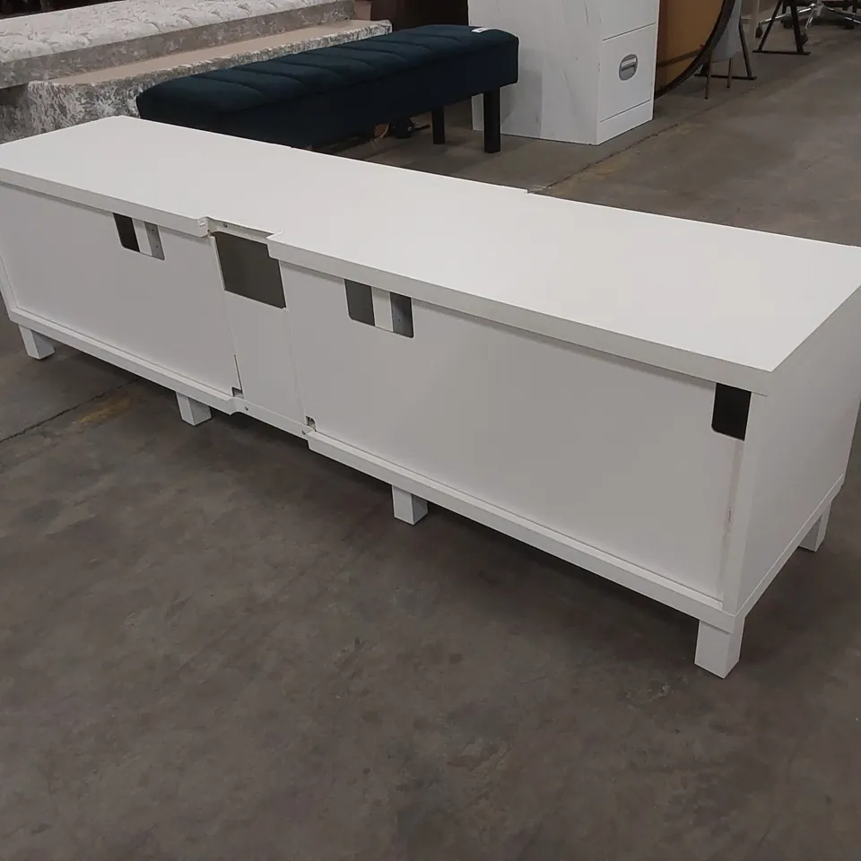 IKEA HANVIKEN 3-DOOR TV UNIT - WHITE