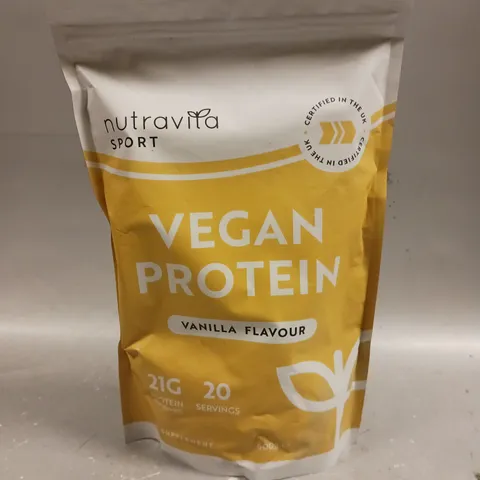 SEALED NUTRAVITA SPORT VEGAN PROTEIN - VANILLA - 600G