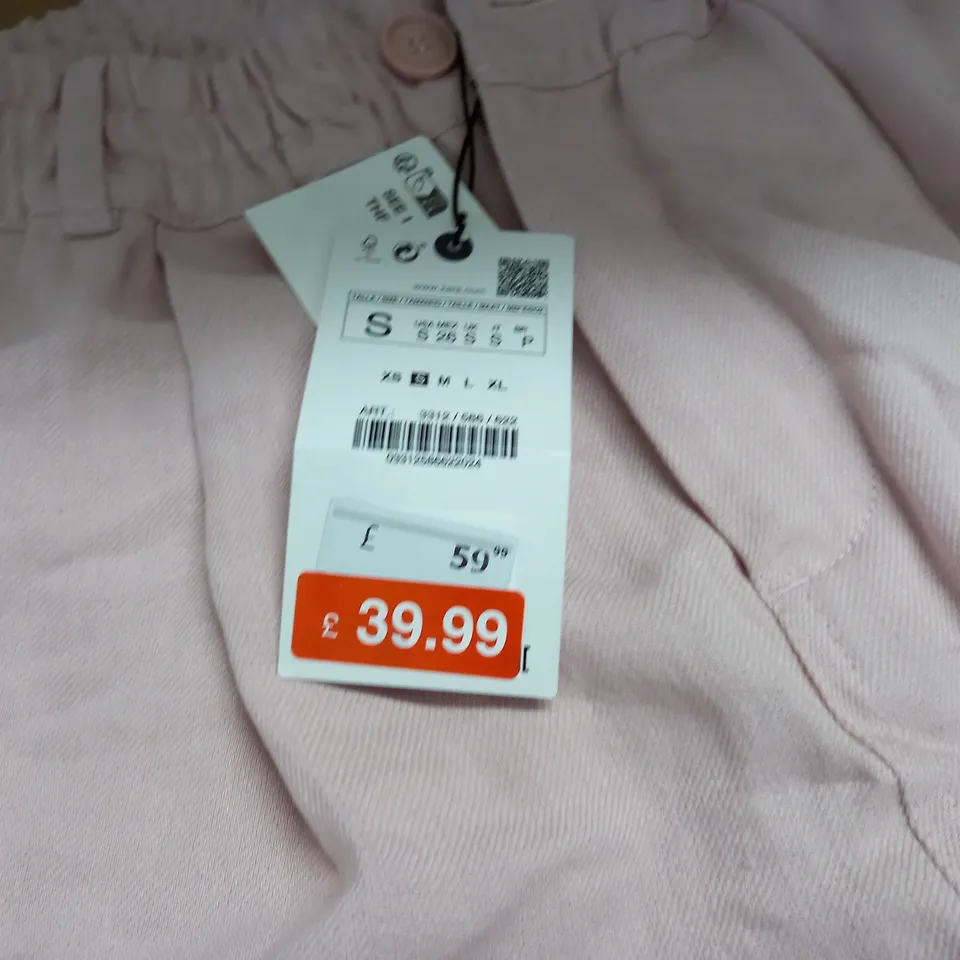 ZARA PINK TROUSERS - UK S