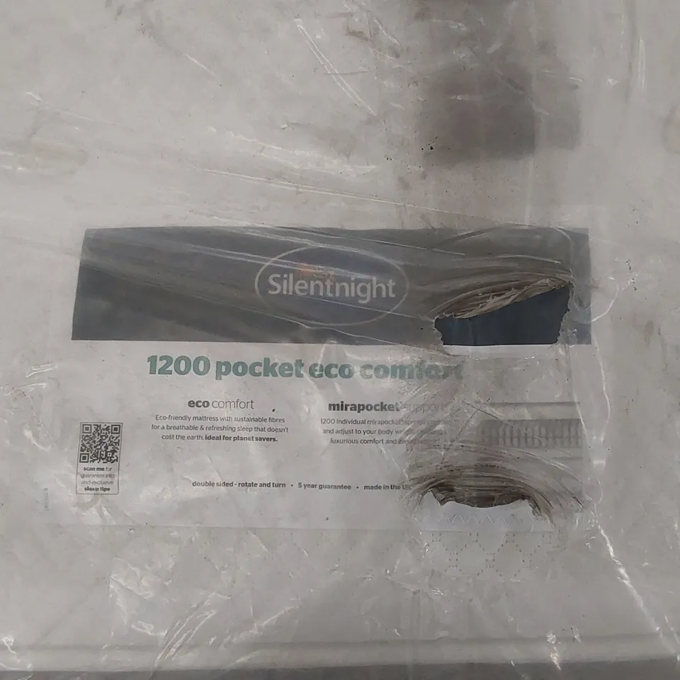 BAGGED SILENTNIGHT 4FT6 DOUBLE SIZED 1200 POCKET ECO COMFORT POCKET MATTRESS 