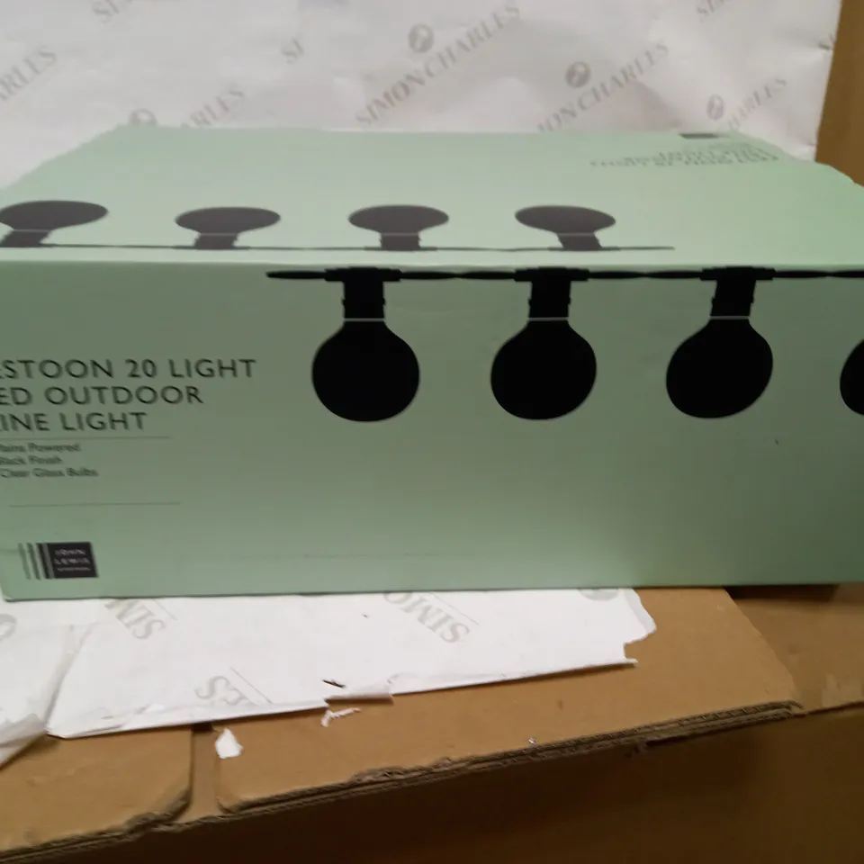 JOHN LEWIS FESTOON 20 LIGHT LED OUTDOOR LINE LIGHT