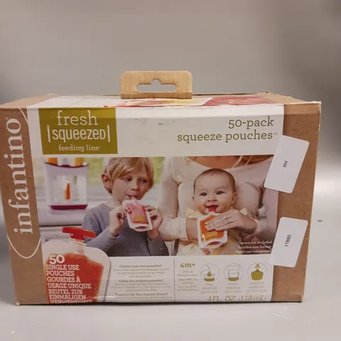BOXED INFANTINO FRESH SQUEEZED SINGLE USE POUCHES