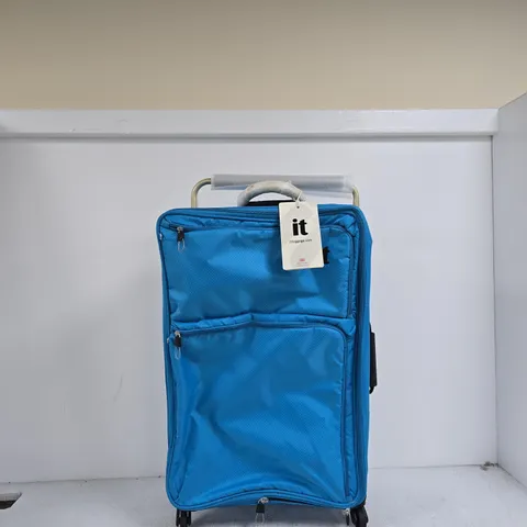 IT LUGGAGE BLUE SOFT-SIDED SUITCASE WITH WHEELS 63L