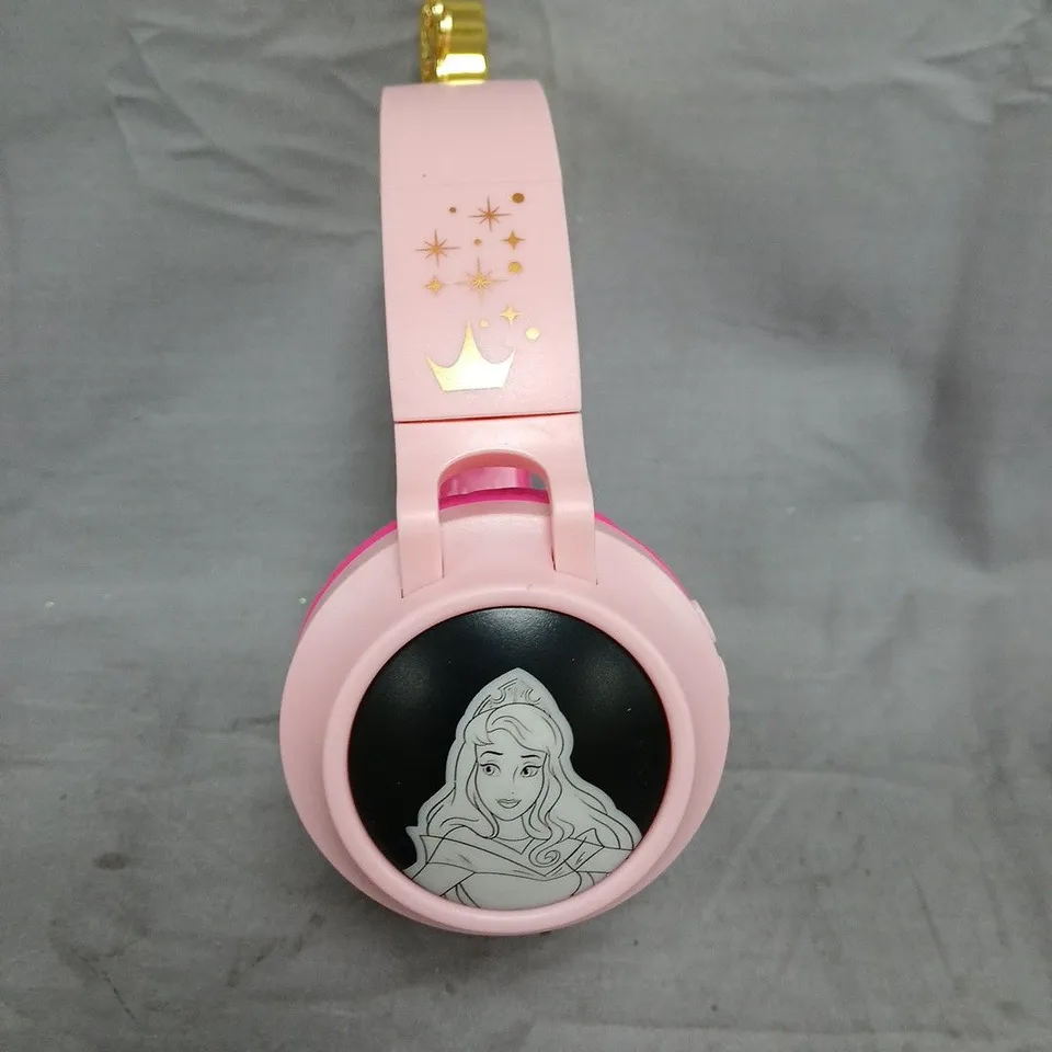 LEXIBOOK DISNEY PRINCESS PINK LIGHT-UP 3D BLUETOOTH HEADPHONES