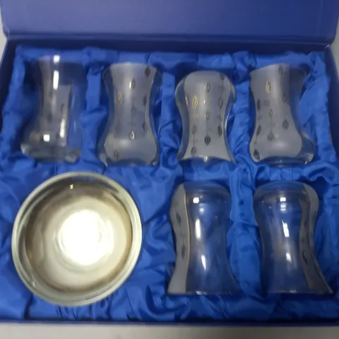 EURO GLASS 6-PIECE CUP AND SAUCER SET