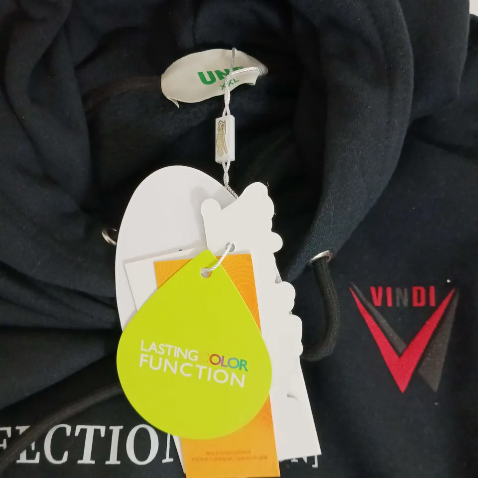 UNFOLLOWING VINDI BLACK HOODIE SIZE XXL