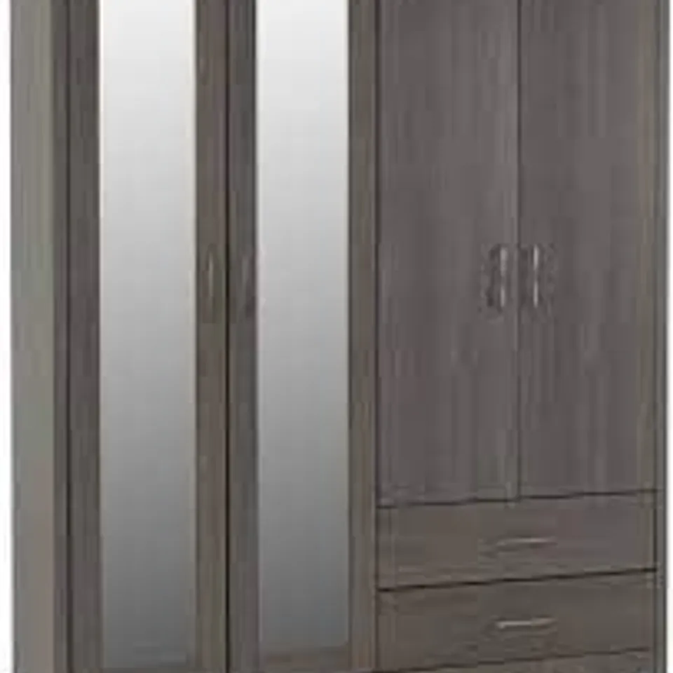 BOXED LISBON 4 DOOR WARDROBE BLACK FINISH (4 BOXES)