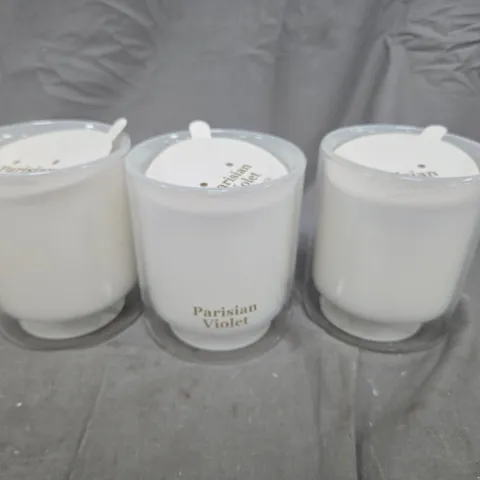 LOT OF 3 PARISIAN VIOLET 480G LUXURY CANDLES 