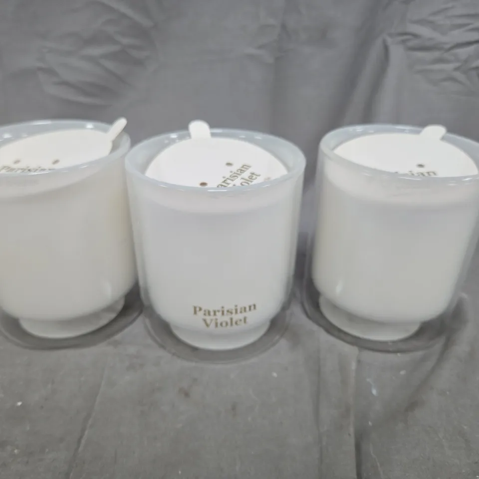 LOT OF 3 PARISIAN VIOLET 480G LUXURY CANDLES 