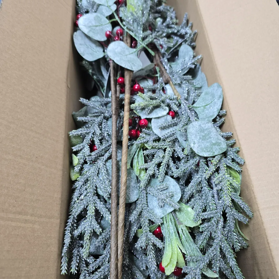 12X GISELA GRAHAM FAUX FLOWER FROSTED LEAVES