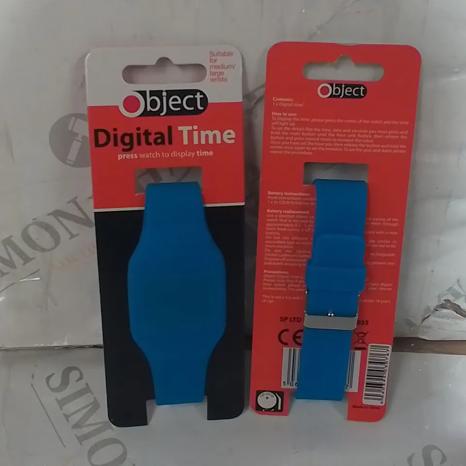 LOT OF APPROXIMATELY 24 OBJECT DIGITAL TIME WATCHES - VARIOUS COLOURS