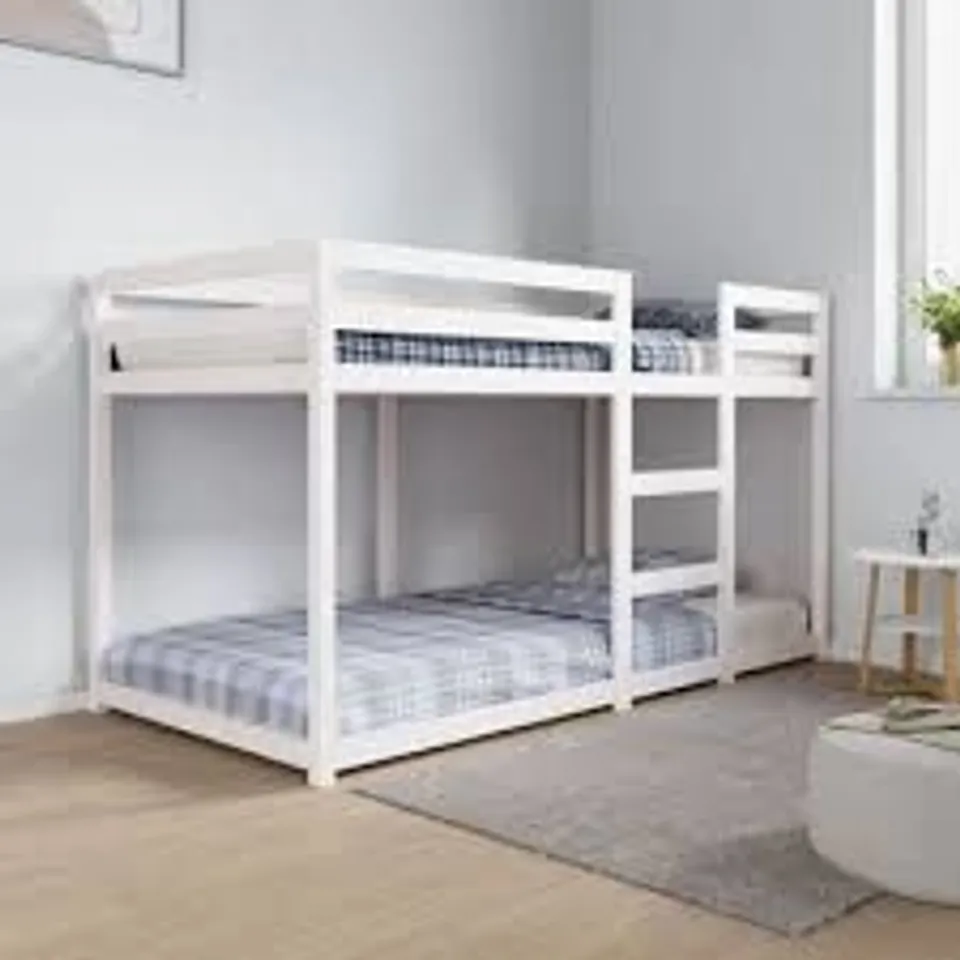 BOXED HARRIET BEE BUNKED WITHOUT MATTRESS WHITE SOLID WOOD /SINGLE [2 BOXES]