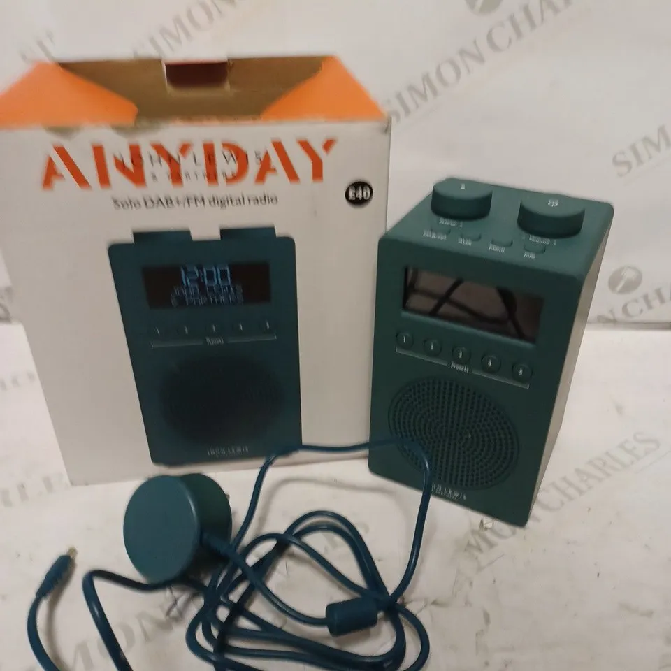 JOHN LEWIS SOLO PORTABLE DAB+/FM DIGITAL RADIO, MALLARD GREEN