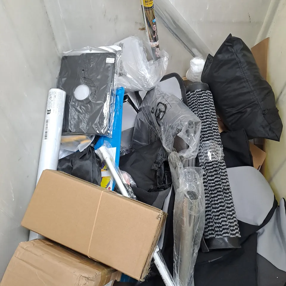CAGE OF APPROXIMATELY 20 ASSORTED HOUSEHOLD ITEMS TO INCLUDE ROTATING SHELVING, HP PREMIUM PAPER, KINDLE SCRIBE FABRIC COVER, ETC - COLLECTION ONLY