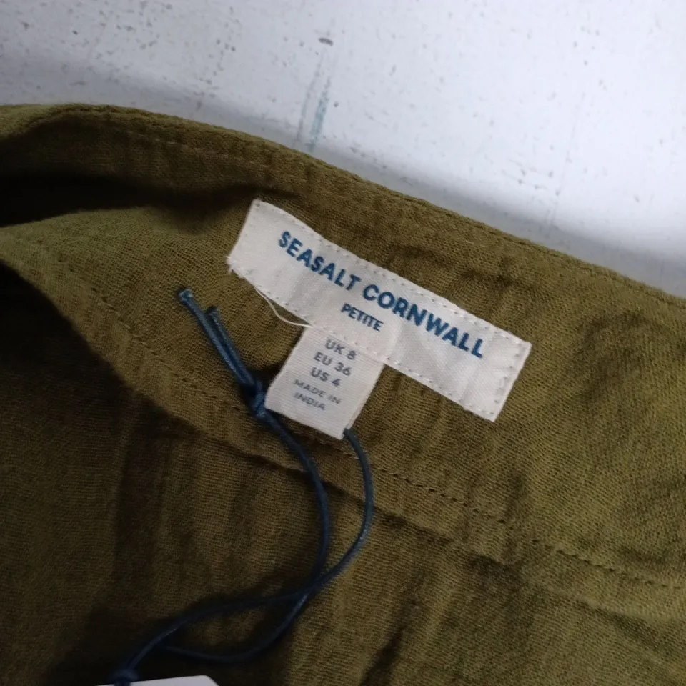 SEASALT CORNWALL SAND PATTERN DRESS IN CREEK GREEN - UK 8