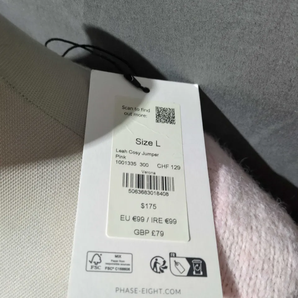 PHASE EIGHT LEAH COSY JUMPER – PINK – SIZE L